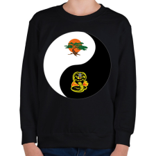 PRINTFASHION Dojo yin-yang - Gyerek pulóver - Fekete gyerek pulóver, kardigán