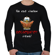 PRINTFASHION dolgozat - Férfi hosszú ujjú póló - Fekete