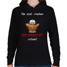 PRINTFASHION dolgozat - Női kapucnis pulóver - Fekete