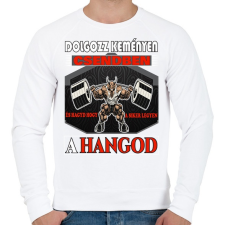 PRINTFASHION Dolgozz keményen csendben - Férfi pulóver - Fehér női pulóver, kardigán