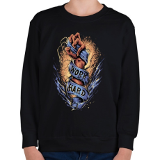PRINTFASHION Dolgozz keményen - Gyerek pulóver - Fekete