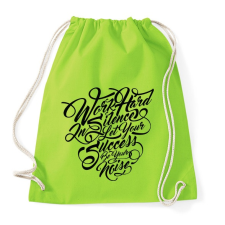 PRINTFASHION Dolgozz keményen - Sportzsák, Tornazsák - Limezöld tornazsák