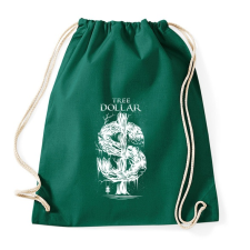 PRINTFASHION Dollár fa - fehér - Sportzsák, Tornazsák - Sötétzöld tornazsák