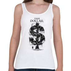 PRINTFASHION Dollár fa - fekete - Női atléta - Fehér