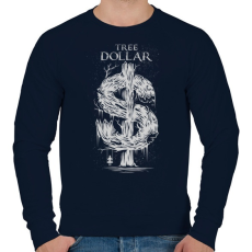 PRINTFASHION Dollár fa - szürke - Férfi pulóver - Sötétkék