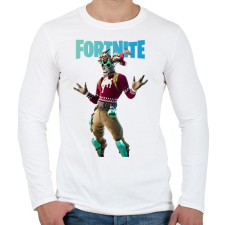 PRINTFASHION Dolph Fortnite - Férfi hosszú ujjú póló - Fehér férfi póló