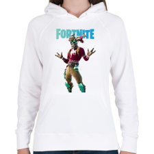 PRINTFASHION Dolph Fortnite - Női kapucnis pulóver - Fehér női pulóver, kardigán