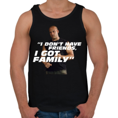 PRINTFASHION Dom Toretto - Férfi atléta - Fekete