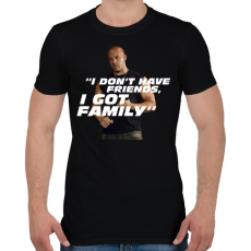 PRINTFASHION Dom Toretto - Férfi póló - Fekete
