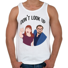 PRINTFASHION Don't look up - Férfi atléta - Fehér atléta, trikó