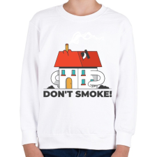 PRINTFASHION Don't smoke - Gyerek pulóver - Fehér gyerek pulóver, kardigán