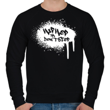 PRINTFASHION Don't stop - Férfi pulóver - Fekete férfi pulóver, kardigán