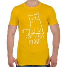 PRINTFASHION Don't stress - Férfi póló - Sárga férfi póló