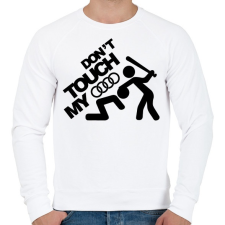 PRINTFASHION Don't Touch My Audi Black - Férfi pulóver - Fehér férfi pulóver, kardigán