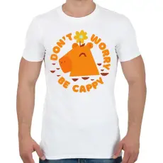 PRINTFASHION Don't worry be Cappy! - Férfi póló - Fehér