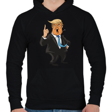 PRINTFASHION Donald Trump - Férfi kapucnis pulóver - Fekete