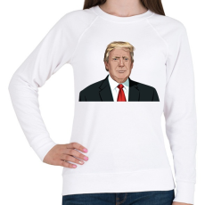 PRINTFASHION Donald Trump - Női pulóver - Fehér