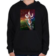 PRINTFASHION DonQuijote - Gyerek kapucnis pulóver - Fekete gyerek pulóver, kardigán