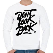 PRINTFASHION dont look back - Férfi pulóver - Fehér férfi pulóver, kardigán