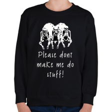 PRINTFASHION dont make me stuff - Gyerek pulóver - Fekete gyerek pulóver, kardigán
