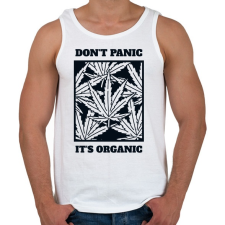 PRINTFASHION Dont Panic- Organic! - Férfi atléta - Fehér atléta, trikó