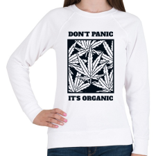 PRINTFASHION Dont Panic- Organic! - Női pulóver - Fehér női pulóver, kardigán