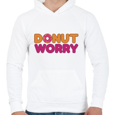 PRINTFASHION Donut-01 - Férfi kapucnis pulóver - Fehér férfi pulóver, kardigán