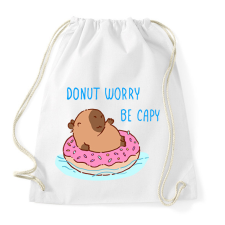PRINTFASHION Donut worry be capy (kék) - Sportzsák, Tornazsák - Fehér tornazsák