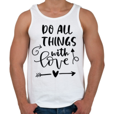 PRINTFASHION Doo all things - Férfi atléta - Fehér atléta, trikó