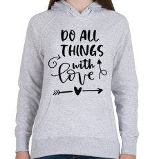 PRINTFASHION Doo all things - Női kapucnis pulóver - Sport szürke