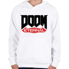 PRINTFASHION doom2 - Gyerek kapucnis pulóver - Fehér