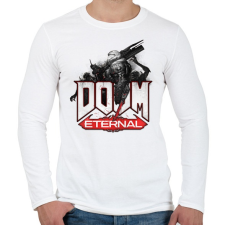 PRINTFASHION DOOM Eternal - Férfi hosszú ujjú póló - Fehér férfi póló