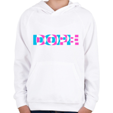 PRINTFASHION Dope - Gyerek kapucnis pulóver - Fehér gyerek pulóver, kardigán