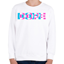 PRINTFASHION Dope - Gyerek pulóver - Fehér gyerek pulóver, kardigán