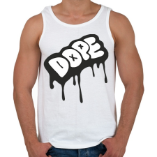 PRINTFASHION Dope logo - Férfi atléta - Fehér atléta, trikó