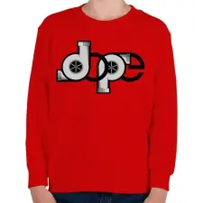 PRINTFASHION DOPE turbós logó - Gyerek pulóver - Piros gyerek pulóver, kardigán