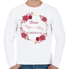 PRINTFASHION Dóra - Férfi pulóver - Fehér férfi pulóver, kardigán