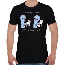 PRINTFASHION Doromboló cica - Férfi póló - Fekete férfi póló