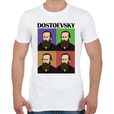 PRINTFASHION Dostoevsky  - Férfi póló - Fehér férfi póló