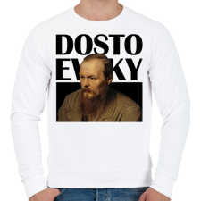 PRINTFASHION Dostoevsky - Önarckép - Férfi pulóver - Fehér férfi pulóver, kardigán