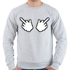 PRINTFASHION Double Fuck - Férfi pulóver - Sport szürke férfi pulóver, kardigán