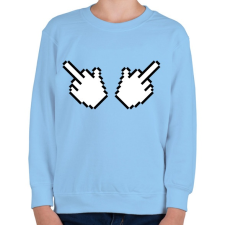 PRINTFASHION Double Fuck - Gyerek pulóver - Világoskék gyerek pulóver, kardigán