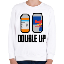 PRINTFASHION Double up - Gyerek pulóver - Fehér gyerek pulóver, kardigán