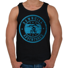 PRINTFASHION downhill adventures - Férfi atléta - Fekete