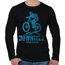 PRINTFASHION downhill - Férfi hosszú ujjú póló - Fekete férfi póló