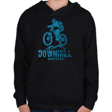 PRINTFASHION downhill - Gyerek kapucnis pulóver - Fekete gyerek pulóver, kardigán