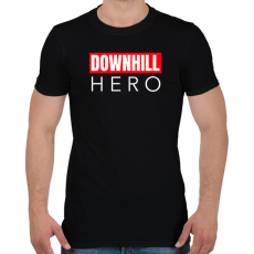 PRINTFASHION DOWNHILL HERO - Férfi póló - Fekete