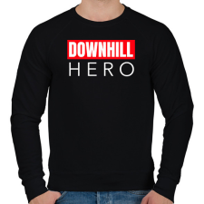 PRINTFASHION DOWNHILL HERO - Férfi pulóver - Fekete férfi pulóver, kardigán