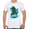 PRINTFASHION Downhill kék  - Férfi póló - Fehér