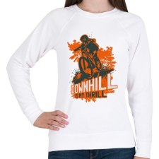 PRINTFASHION Downhill narancsszín - Női pulóver - Fehér női pulóver, kardigán